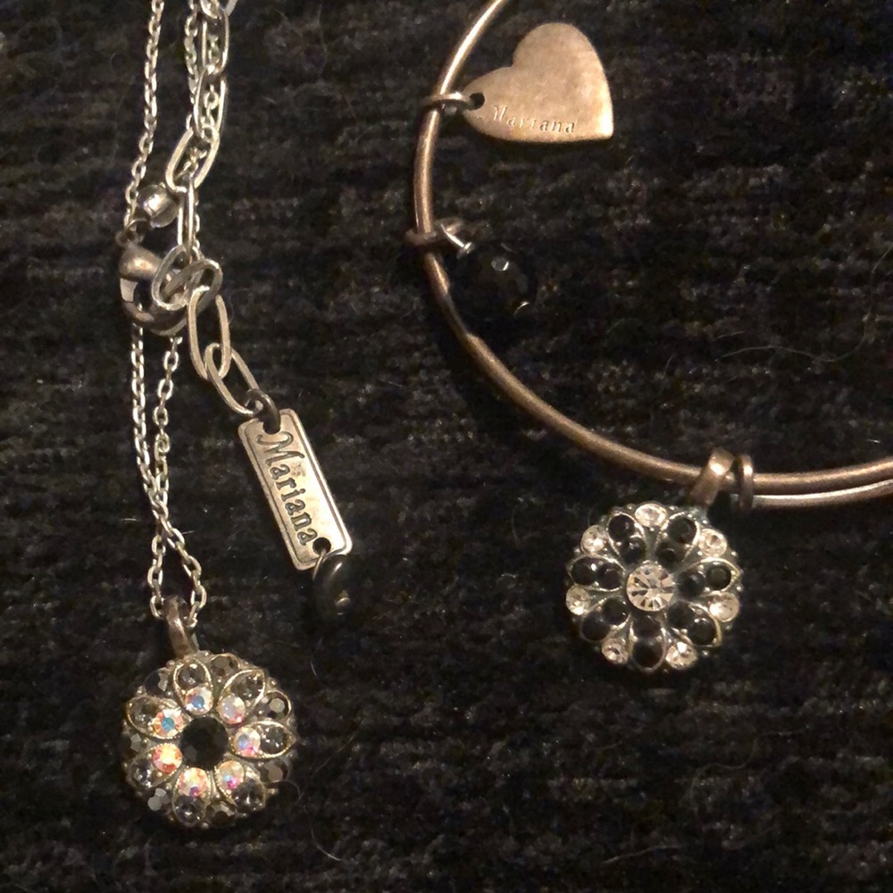 Mariana Silver Necklace with Crystal Accents